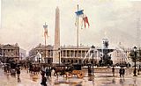 Famous Place Paintings - A View of the Place de la Concorde